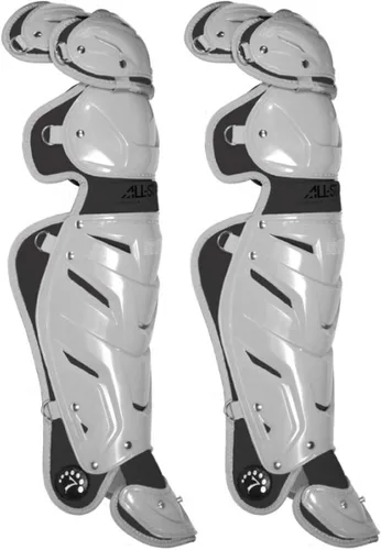 Miniatura 30 de All-Star Adult System 7 - Protector de piernas, recortado gris, corto de 15.5 pulgadas de longitud