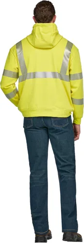 Miniatura 2 de Bulwark FR Men's Hi-Visibility Pullover Hooded Fleece Sweatshirt, Yellow/Green