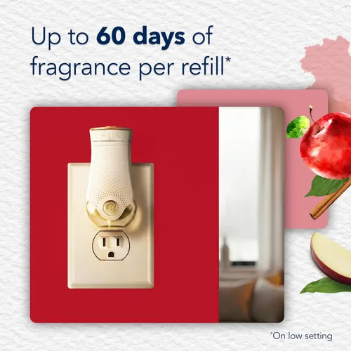 Miniatura 2 de Glade PlugIns - Recambios de ambientador, aceites esenciales y perfumados para el hogar y el baño, manzana canela, 1.34 onzas líquidas, 2