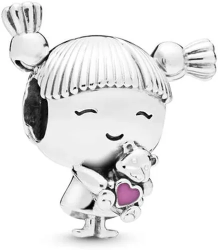 MiniJewelry Abalorio familiar para abuela, abuelo, niño y niña, para cumpleaños, mujer, mamá, hermano, hermana, plata de ley, Metal, s925