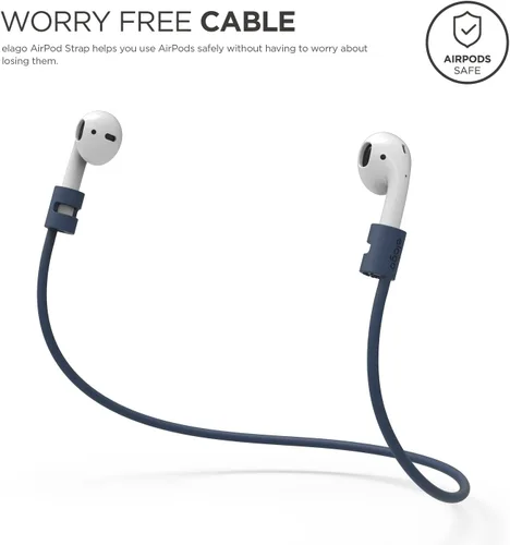 Miniatura 3 de elago Correa para AirPods [Jean Indigo] - [Compatible con Apple AirPods 1 y 2] [Compacto] [Ligera] [Longitud ideal] - para Apple AirPods 1 y 2