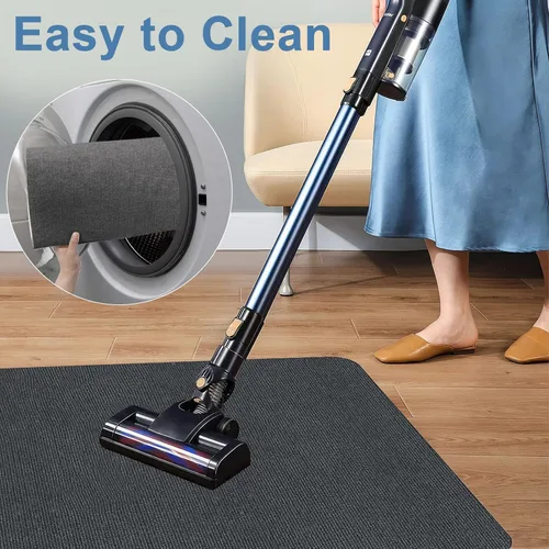 Miniatura 6 de Tapete para silla de oficina para madera dura y azulejos, 47 x 35 pulgadas, tapete con ruedas para juegos, tapete protector de suelo antideslizante