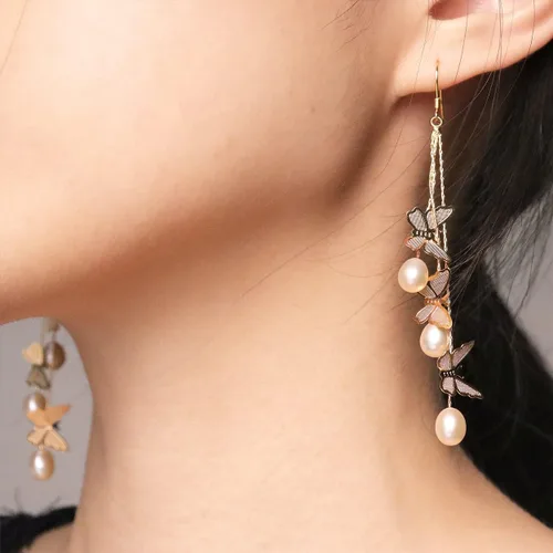 Miniatura 4 de Sonateomber Aretes de cadena larga de oro para mujer, aretes de hilo colgantes de moda, regalo de joyería
