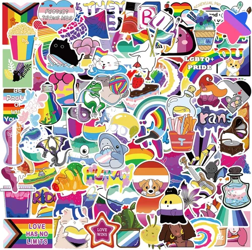 Miniatura 6 de Pegatinas de Orgullo Trans, 50 PIEZAS Adhesivos Transgénero FTM al Por Mayor para Accesorios de Celebración de Orgullo Trans, Desfiles, Decoración