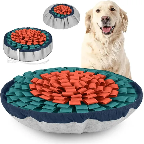 Miniatura 9 de PET ARENA Alfombrilla de olfateo para perros de razas grandes, gatos - 25" x 25" juguetes de enriquecimiento para perros con alfombrilla de olfateo