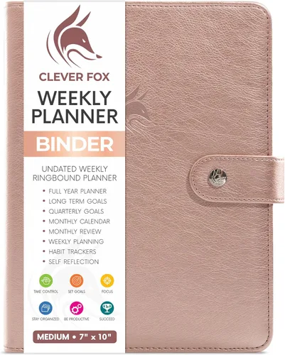 Miniatura 13 de Clever Fox Recambios de carpeta de planificador semanal, juego de recambio de página de planificador de 12 meses, planificador para gestión