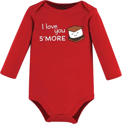 Miniatura 152 de Hudson Baby Body unisex de algodón de manga larga para bebé, leopardo rosa rojo