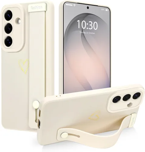 Miniatura 28 de Funda magnética compatible con Samsung Galaxy S25 Ultra para mujeres y hombres, estética flor de durazno, correa de muñeca ajustable incorporada