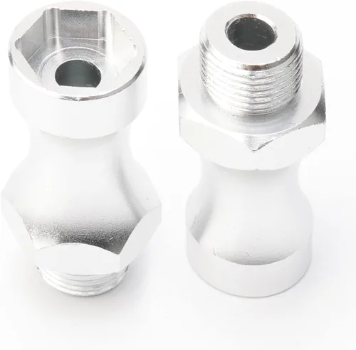 Miniatura 4 de Paquete de 4 adaptadores de conversión de cubo hexagonal de aluminio de 0.472 in a 0.669 in para 1/8 1/10 RC piezas de actualización de automóvil