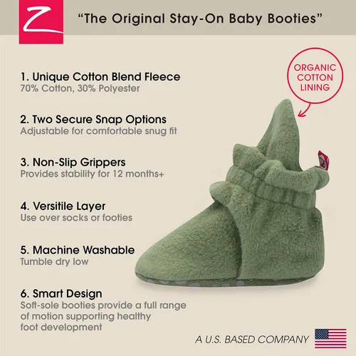 Miniatura 3 de Zutano Botines de forro polar unisex para bebé, con cierre de dos broches, de recién nacido a 24 meses