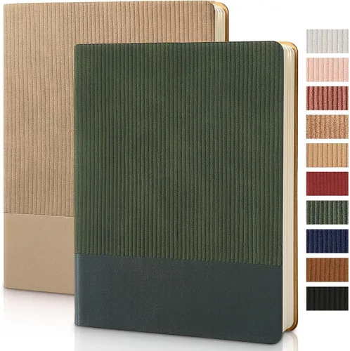 Miniatura 39 de Cuaderno con Líneas para Trabajo, Cuaderno de Notas con Rayas Universitarias 5.79"x8.27" A5 Cuero PU para Escritura Diaria 216 Páginas para Mujeres