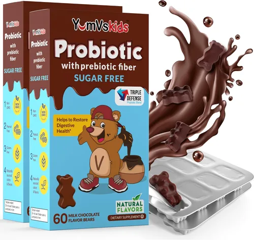 Miniatura 12 de YUM-V'S - Osos de chocolate masticables multivitamínicos para niños - Suplemento multivitamínico para niños - 16 vitaminas y minerales - Vitaminas