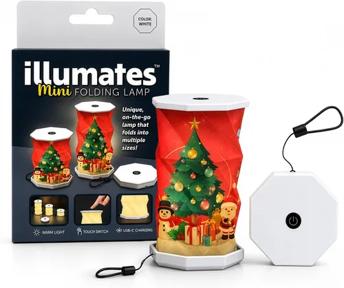 Miniatura 14 de Origami - Lámpara de escritorio LED plegable expandible – USB recargable y portátil – Luz de control táctil regulable con altura ajustable de hasta