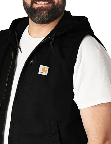 Miniatura 2 de Carhartt Men's Relaxed Fit Washed Duck Fleece-Lined Hooded Vest