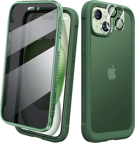 Miniatura 10 de Diaclara - Funda compatible con iPhone 11, carcasa resistente de cuerpo completo con protector de pantalla integrado sensible al tacto y Transparente