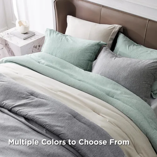 Miniatura 397 de Bedsure Juego de edredón Twin/Twin XL, ropa de cama suave beige para todas las estaciones, juego de cama teñido catiónico, 2 piezas, 1 edredón