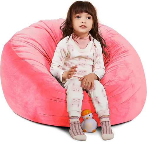 Miniatura 7 de Funda para silla puf, almacenamiento de animales de peluche, organizador de juguetes de felpa, funda para sillas de puf para niños, adolescentes