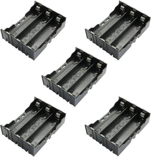 Miniatura 6 de Paquete de 4 soportes de batería 18650 4 ranuras x 3.7V caja de almacenamiento de batería DIY baterías clip caja con pin