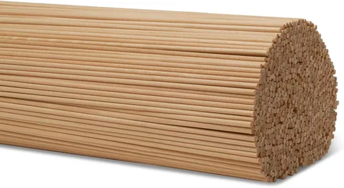 Miniatura 12 de Woodpeckers - Cañas de madera, varillas de madera de 3/16 x 30,5 cm sin acabado de madera dura para manualidades y bricolaje, 500 piezas Paquete