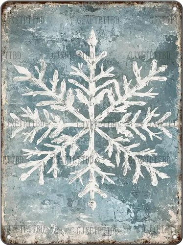 Miniatura 17 de Letreros de Navidad de Metal Vintage de Lata, May You Never to Too Grown Up to Search The Skies Christmas Eve 8x12 Pulgadas Arte Rústico de Pared