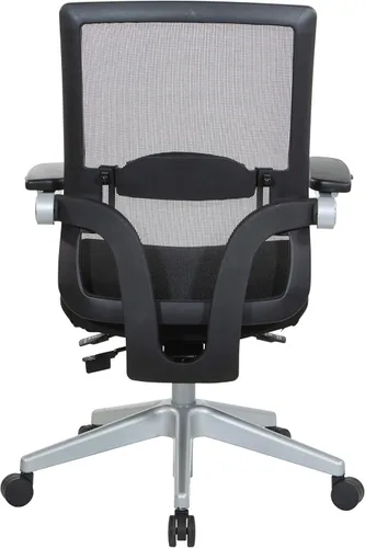 Miniatura 8 de Space Seating Serie 867 Silla de gerente ajustable con respaldo de malla transpirable, soporte lumbar y brazos abatibles acolchados, asiento de tela