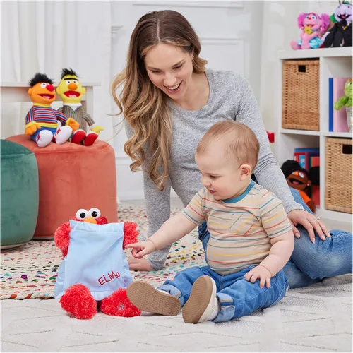 Miniatura 5 de GUND Sesame Street - Peluche animado oficial de Peek-a-Boo Elmo de Muppet de Plaza Sésamo, juguete sensorial de felpa prémium para edades de 18 Azul
