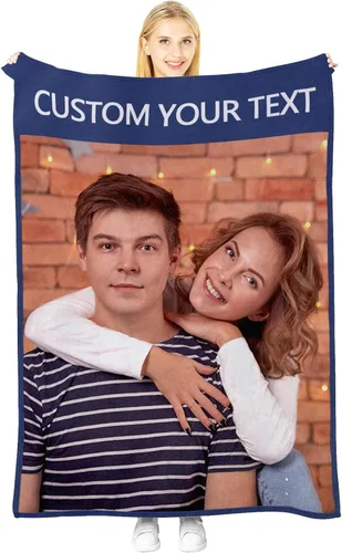 Miniatura 15 de Manta personalizada con imagen, manta personalizada para parejas, manta de fotos para sofá, familia, Navidad, Halloween, cumpleaños, boda, regalos 2