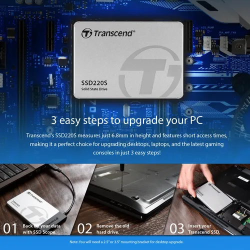 Miniatura 8 de Unidad de estado sólido de la marca Transcend, modelo TLC SATA III de 6 GB y 2.5".