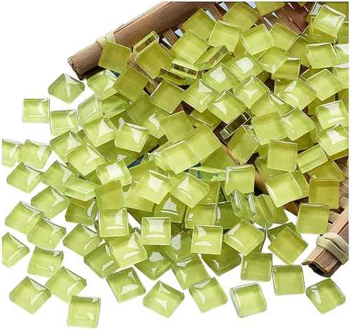Miniatura 19 de 100 Piezas de Azulejos de Mosaico a Granel de Colores Surtidos, Azulejos de Vidrio Opaco para Manualidades de Mosaico DIY, Adornos para el Hogar
