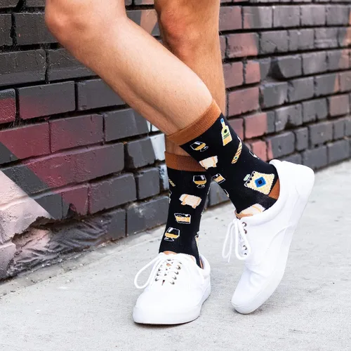 Miniatura 7 de Lavley Calcetines divertidos con texto en inglés "If You Can Read This, Bring Me Funny Socks", regalos novedosos para hombres, mujeres y adolescentes