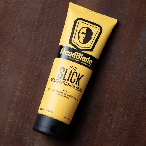 Miniatura 5 de Crema de afeitar HeadBlade HeadSlick 8 oz para un afeitado suave de cabeza para hombres calvos, ayuda con la irritación, enrojecimiento y quemaduras