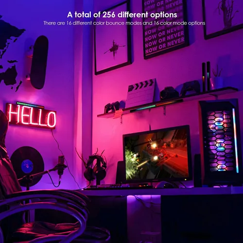 Miniatura 3 de Soulpunk Luz de control de sonido recargable RGB, luces de ritmo de música activadas por voz, luz ambiental, para automóvil, decoración de sala