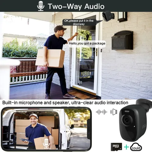 Miniatura 6 de DCT Cámaras para exteriores inalámbricas magnéticas: cámara WiFi alimentada por batería para seguridad del hogar al aire libre, visión nocturna a