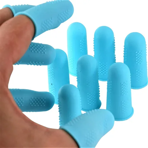 Miniatura 7 de Protectores de dedos [serie Flex – Paquete de 9] cubiertas antiadherentes de silicona [pequeño (3) / mediano (3) / grande (3)] – para pegamento