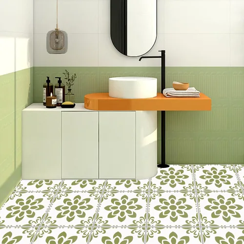 Miniatura 5 de 9 plantillas grandes de azulejos de piso de 12 x 12 pulgadas, plantillas de pared reutilizables para pintar en pisos, azulejos, patio de hormigón