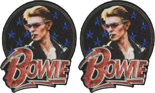 Miniatura 2 de C&D Visionary David Bowie - Parches termoadhesivos con purpurina (P-4603-G), 1 unidad (paquete de 1)