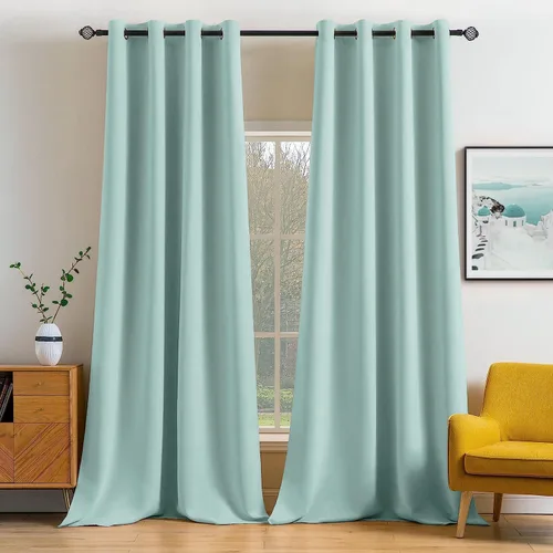 Miniatura 21 de MIULEE Cortinas opacas para dormitorio o sala de estar, juego de 2 paneles de cortina para ventana con aislamiento térmico y bloqueo de luz