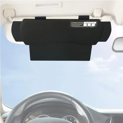 Miniatura 8 de Extensor de parasol para visera de automóvil, parasol antirreflejos para conductor o pasajero del asiento delantero, 1 pieza (negro)