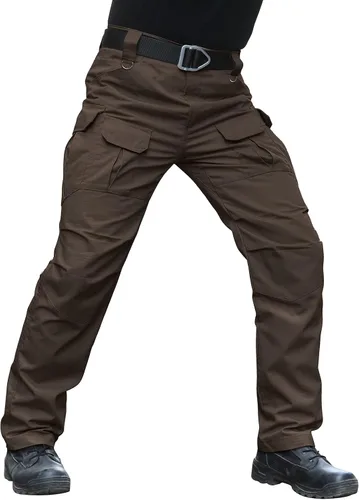 Miniatura 25 de Hiwise Pantalones tácticos elásticos para hombre, resistentes al agua, pantalones cargo Ripstop, ligeros para exteriores, pantalones de senderismo