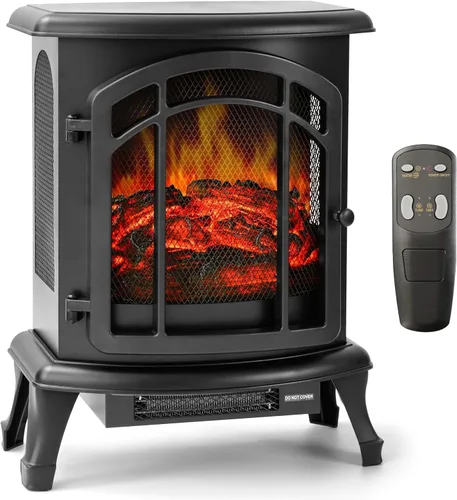 Miniatura 11 de FLAME&SHADE - Calentador de Chimenea Eléctrico Portátil para Uso en Interiores, Calentadores de Chimenea con Llama LED 3D, Protección Contra