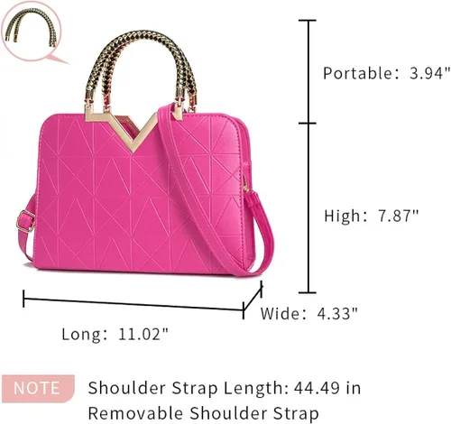 Miniatura 2 de JHVYF Monederos para mujer, bolsos de mano de moda para mujer, bolsos de mano de piel sintética con asa superior