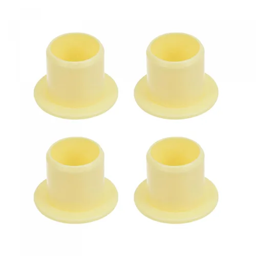 Miniatura 20 de uxcell Rodamientos de manga con bridas 0.315 in diámetro interior 0.394 in OD 0.394 in longitud POM envueltos bujes sin aceite amarillo 4pcs