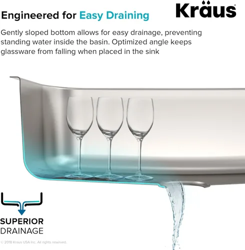 Miniatura 5 de Kraus Premier KBU17 Fregadero de cocina de acero inoxidable de calibre 18, de un tazón, de montaje por debajo para barra de cocina, 35.56 cm
