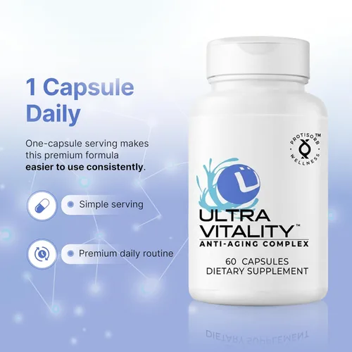 Miniatura 2 de UltraVitality Fórmula de apoyo a la longevidad – Fisetina, Curcumina, Quercetina y Beta-Glucano – Apoya la salud celular y cognitiva Envejecimiento