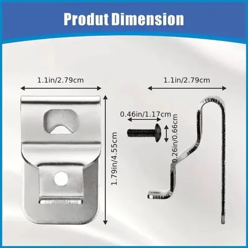 Miniatura 4 de N268241 N086039 - Soporte de taladro de acero inoxidable para cinturón y ganchos, para herramientas eléctricas Dewalt de 20 V, compatible