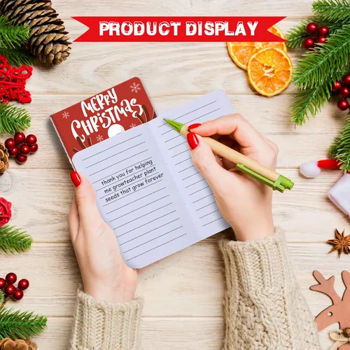 Miniatura 5 de Faccito 48 piezas blocs de notas navideños mini cuadernos blocs de notas de vacaciones al por mayor 12 diseños pequeños blocs de notas de tema