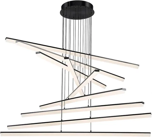 Miniatura 8 de WAC Lighting dweLED, pila 3 luces LED colgante lineal 3000K en negro