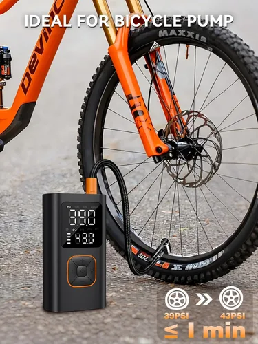 Miniatura 4 de Inflador de neumáticos, compresor de aire portátil, bomba de bicicleta con pantalla digital de valores duales, bomba de aire de neumáticos de coche