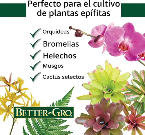 Miniatura 11 de Better-Gro Corteza de Orquídea - Medio de Cultivo de Orquídeas de Grado Premium para Plantar, Trasplantar, Desarrollo de Raíces y Retención de Agua