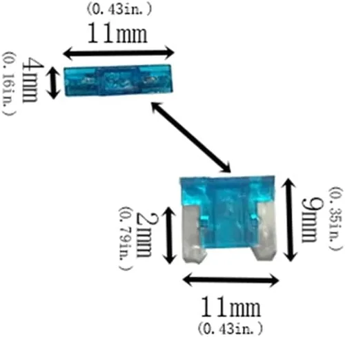 Miniatura 5 de Adaptador TAP de fusible para automóvil de calibre 16, 2 piezas, para fusibles tipo cuchilla de perfil bajo + 8 piezas de mini fusible de perfil